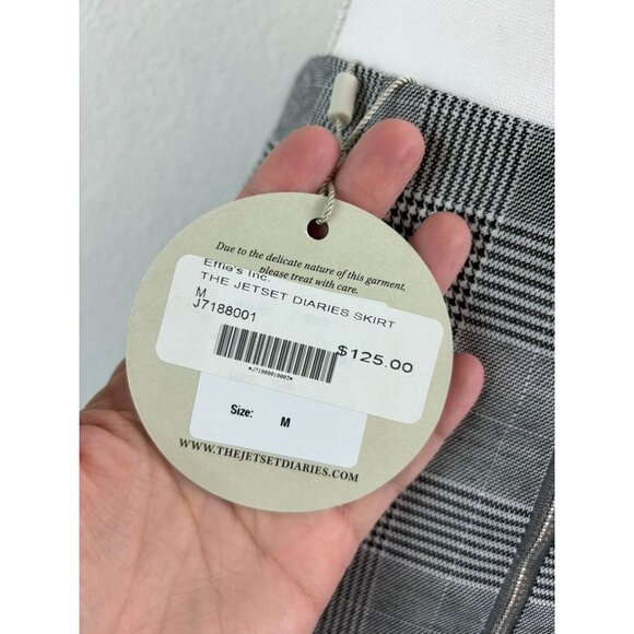 The Jetset Diaries women's medium houndstooth ruffle a-line mini skirt NWT - Picture 7 of 9